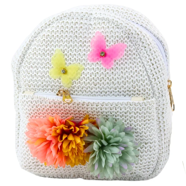 Dječji Ruksak Izvezen S Leptirima I Cvijećem 2,5 L 20 Cm 1