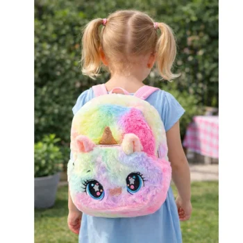 Dječji Ruksak Plišani Jednorog, Duge Boje, 20 Cm, 3 L 2