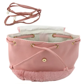 Dječji Ruksak S Plišanim Ušima I Podesivim Remenom, Roza, 22 Cm, 4 L 4