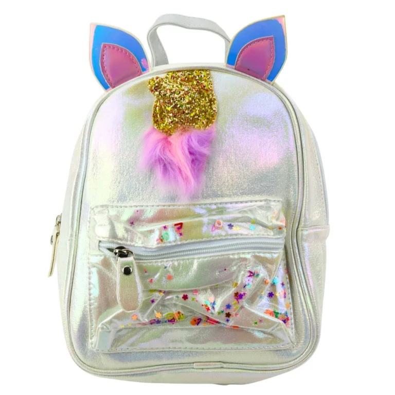 Dječji Ruksak S Rogom Jednoroga I Pokretnim Konfetima, Biseri 25 Cm, 4,5 L 1