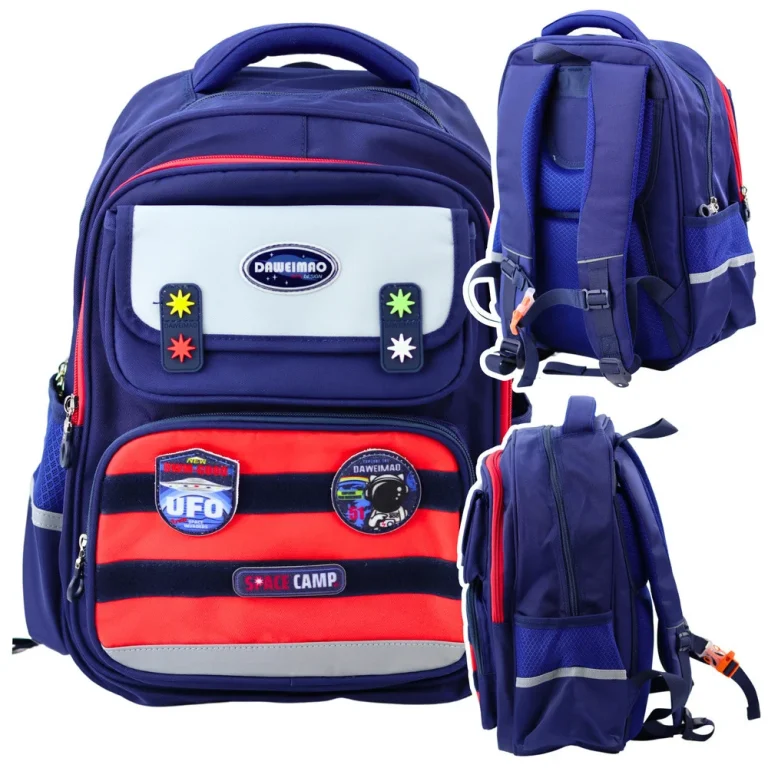 Dječji školski Ruksak S Remenom Za Prsa, Tamnoplavi, Crveni, Svemirski, 20 L, 38 Cm 4