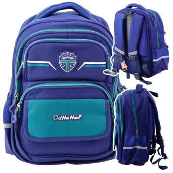 Dječji školski Ruksak S Remenom Za Prsa, Tamnoplavi Zeleni, 20l, 38cm 4