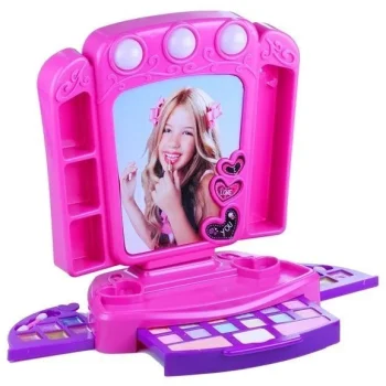 Dječji Toaletni Stolić S Ogledalom I Lampama, Ružičasti 2