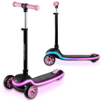 Dječji Trokotačni Led Skuter Ricokids Leddi, Crni I Rozi 14