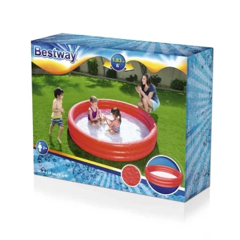Dječji Vrtni Bazen Napuhani Bazen Za Djecu Crveni 183x33cm Bestway + Zakrpa Za Popravak, Crna 4