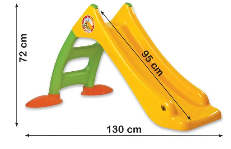 Dječji Vrtni Tobogan S Ljestvom, 3 Stepenice, žuto Zeleni, 130 Cm 2