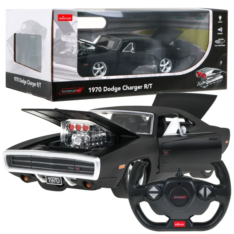 Dodge Charger Rt Iz 1970. Crni Rastar Model 1:16 Automobil Na Daljinsko Upravljanje, Crna 1
