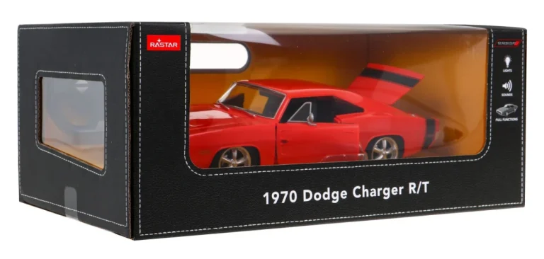Dodge Charger Rt Iz 1970. Crveni Rastar Model 1:16 Automobil Na Daljinsko Upravljanje, Crvena 9