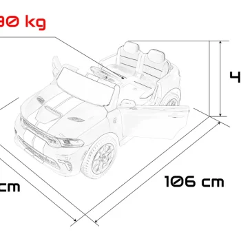 Dodge Durango Bijeli Auto Na Akumulator 2