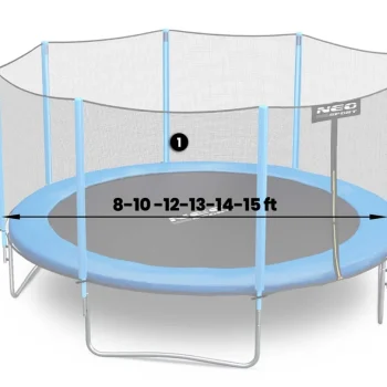 Donji Stup Trampolina Neo Sport, Vanjska I Unutarnja Mreža, 8–15 Ft, Plavi 3