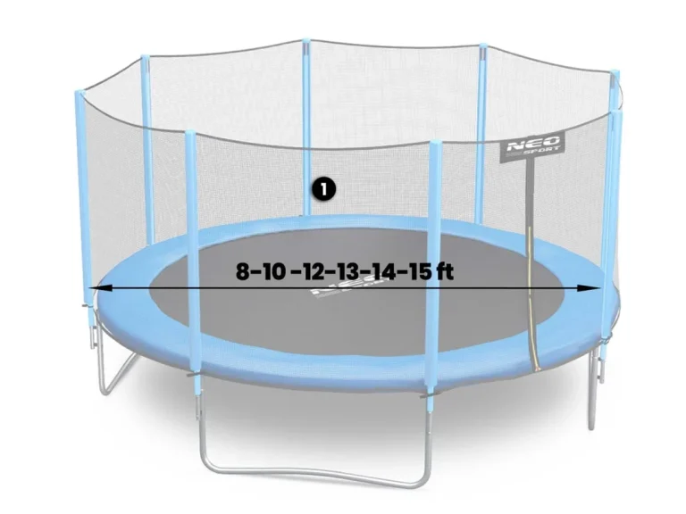 Donji Stup Trampolina Neo Sport, Vanjska I Unutarnja Mreža, 8–15 Ft, Plavi 3