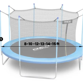 Donji Stup Trampolina Neo Sport, Vanjska I Unutarnja Mreža, 8–15 Ft, Plavi 4