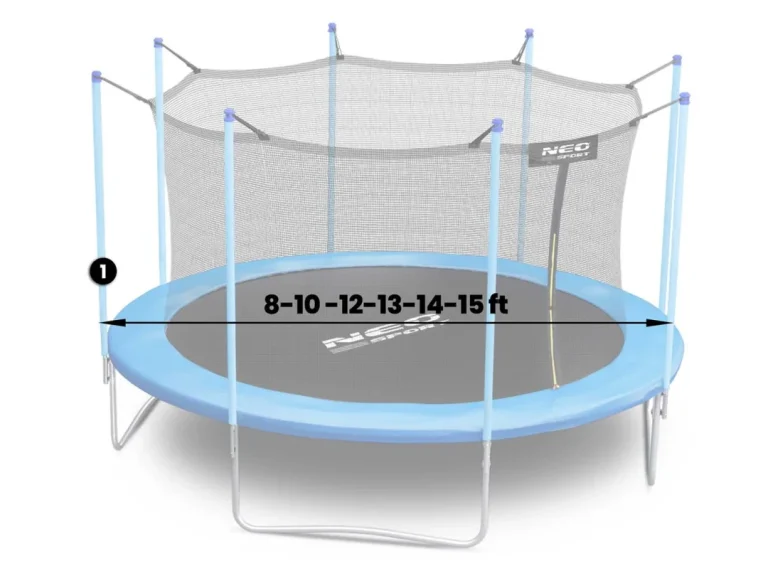 Donji Stup Trampolina Neo Sport, Vanjska I Unutarnja Mreža, 8–15 Ft, Plavi 4