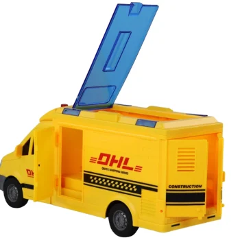 Dostavni Automobil 1:16 Pogon Trenja Otvaranje Vrata Žuta Svjetla Zvuci 3