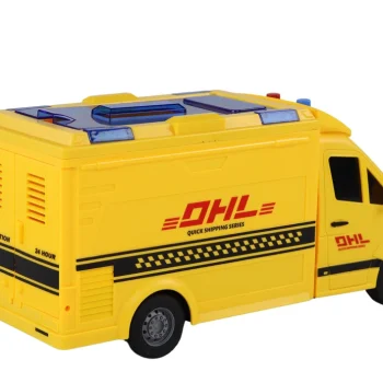 Dostavni Automobil 1:16 Pogon Trenja Otvaranje Vrata Žuta Svjetla Zvuci 4
