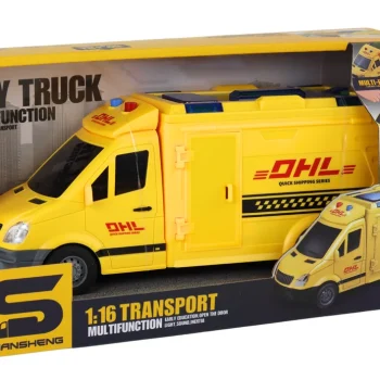 Dostavni Automobil 1:16 Pogon Trenja Otvaranje Vrata Žuta Svjetla Zvuci 5