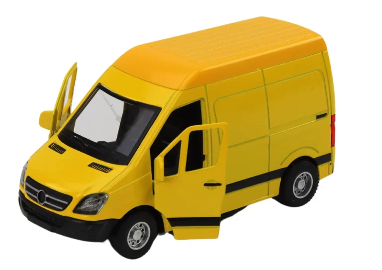 Dostavni Automobil 1:32 Svjetla Zvukovi Crvena Crna Žuta Bijela 2