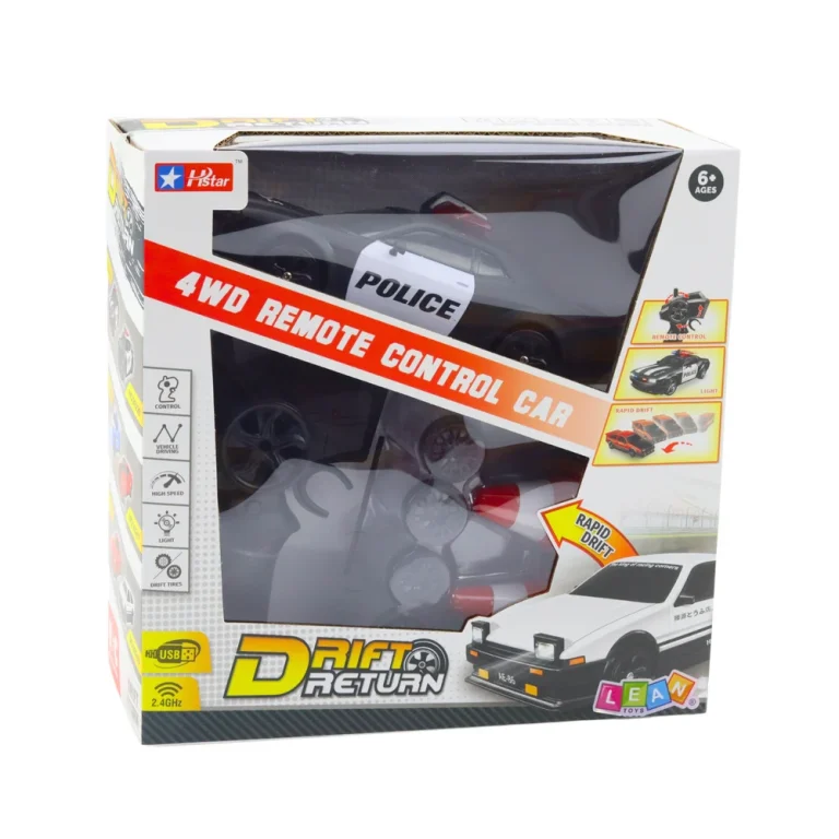 Drift Sports Car S Izmjenjivim Kotačima, Daljinski Upravljani Rc 4wd Policijski 5