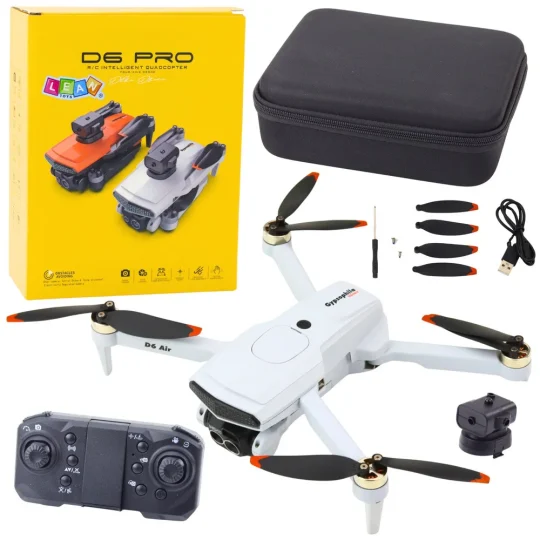 Dron D6 Pro, Kamera, Led Svjetla, Aplikacija App Rc, Svijetlo Siva 1