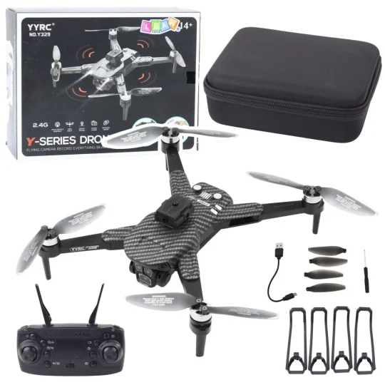 Dron Y329 Hd Kamera Wifi Led Svjetla Aplikacija Crna Karbonska 1