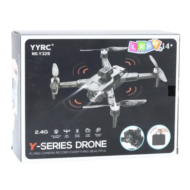 Dron Y329 Hd Kamera Wifi Led Svjetla Aplikacija Crna Karbonska 5