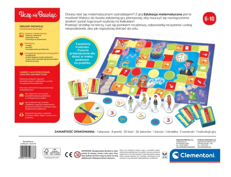 Društvena Igra Edukativna Matematika Clementoni 50778, Poljski Jezik 5