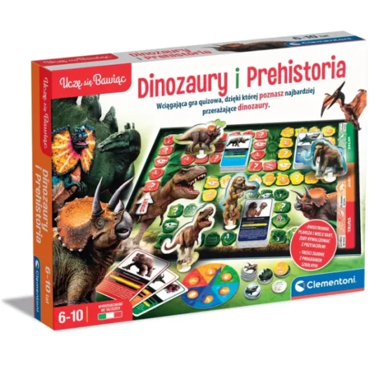 Društvena Igra Kviz Dinosauri I Prapovijest Ledeno Doba Izdanje Poljski Jezik Clementoni 50804 1