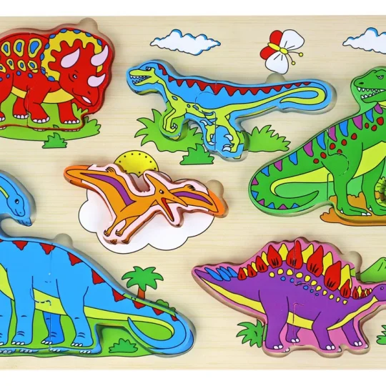 Drvena 3d Slagalica S Dinosaurima, 11 Dijelova 1