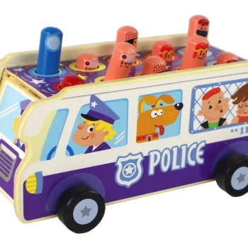 Drvena Arkadna Igra Izmicanje Policijski Autobus 2