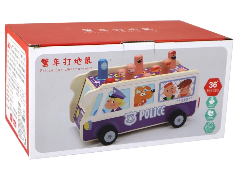 Drvena Arkadna Igra Izmicanje Policijski Autobus 5