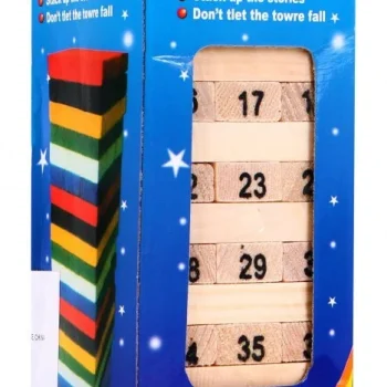 Drvena Igra Spretnosti Jenga Za Djecu 8+ I Odrasle. Gradnja Tornja Od Blokova 3
