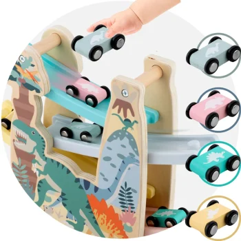 Drvena Igračka S Toboganom I Autićima Rk 867 Ricokids 9