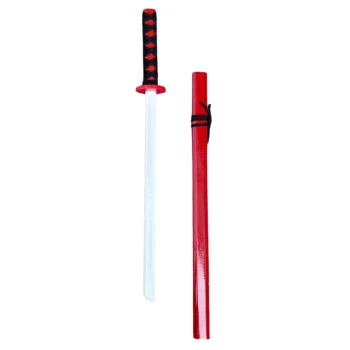 Drvena Katana Za Vježbanje Mača, Crvena 70 Cm 2