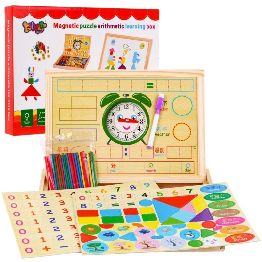 Drvena Magnetska Ploča Za Djecu 3+ Edukativni Set + Pribor 1