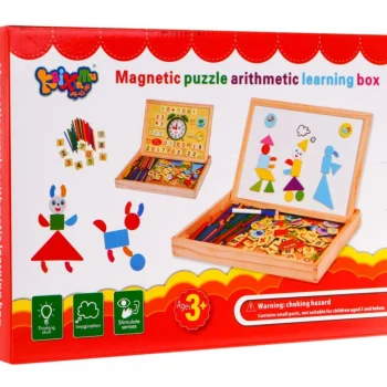 Drvena Magnetska Ploča Za Djecu 3+ Edukativni Set + Pribor 11