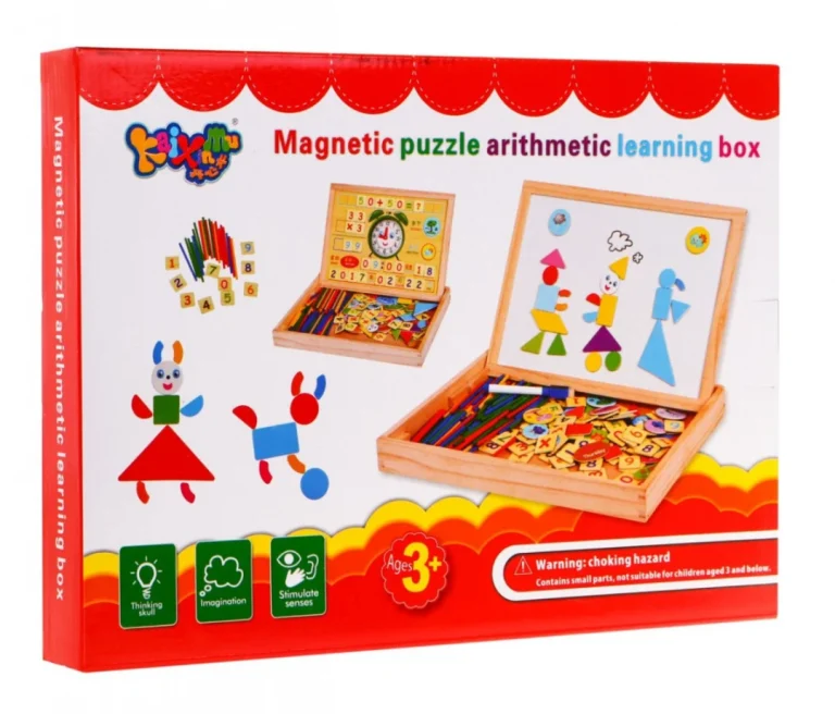 Drvena Magnetska Ploča Za Djecu 3+ Edukativni Set + Pribor 11