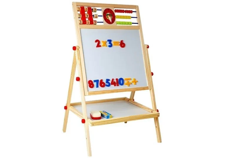 Drvena Ploča Za Kredu. Abakus. Sat, Brojevi I Magnet 3