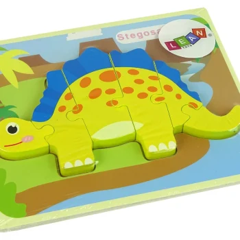 Drvena Slagalica Dinosaur Stegosaurus Žuta 2