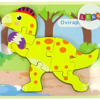 Drvena Slagalica Dinosaur Stegosaurus Žuta 3