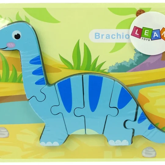 Drvena Slagalica Dinosaur Brachiosaurus, Plava 1