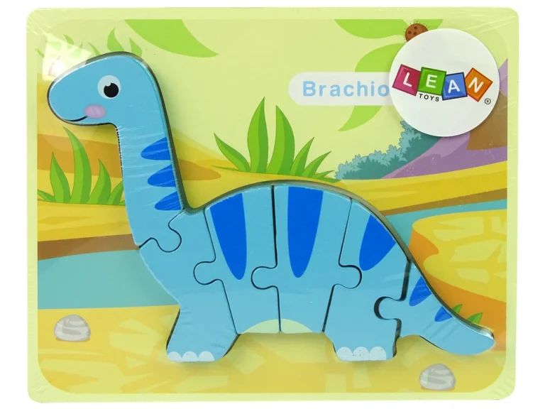Drvena Slagalica Dinosaur Brachiosaurus, Plava 1