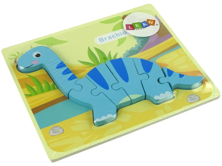 Drvena Slagalica Dinosaur Brachiosaurus, Plava 2