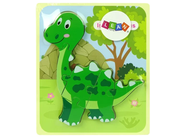 Drvena Slagalica S Zelenim Dinosaurom Isanosaurus 1