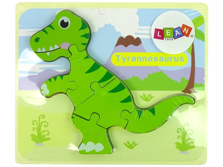 Drvena Slagalica S Zelenim Dinosaurom Isanosaurus 4