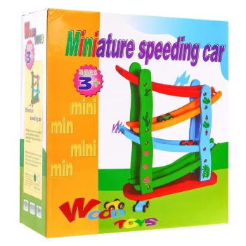 Drvena Staza Tobogan Za Autiće 4 Kata 3+ 4