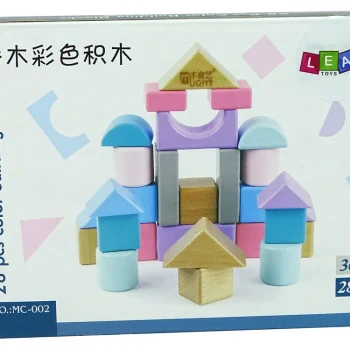 Drvene Kocke Pastelnih Boja 28 Komada Dvorac 4