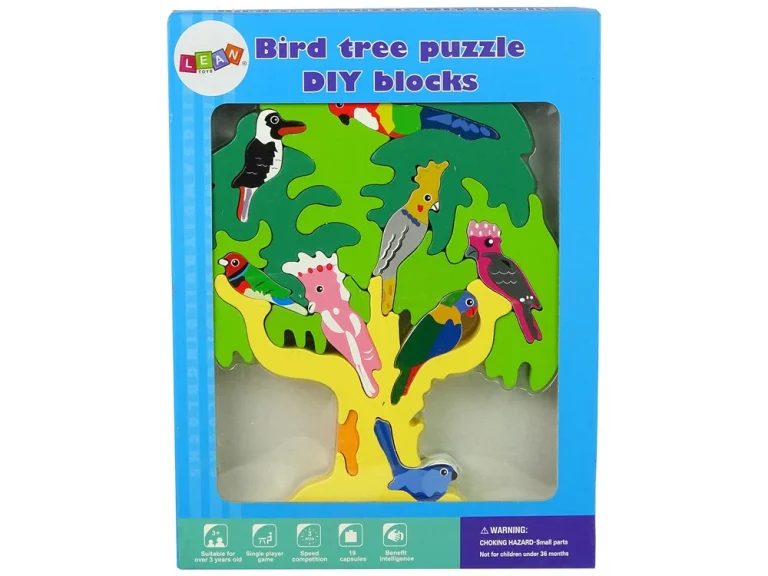 Drvene Ptice Na Drveću Papige Diy Drvene Slagalice 3