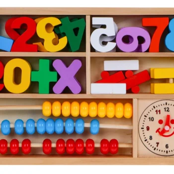 Drveni 3 U 1 Edukativni Set Za Djecu Od 3+ Godine. Uči Matematiku I Sat 2