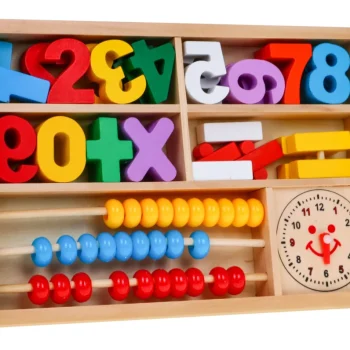 Drveni 3 U 1 Edukativni Set Za Djecu Od 3+ Godine. Uči Matematiku I Sat 4