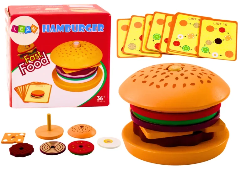 Drveni Hamburger 8 El Kartica S Receptima 10 Komada 1